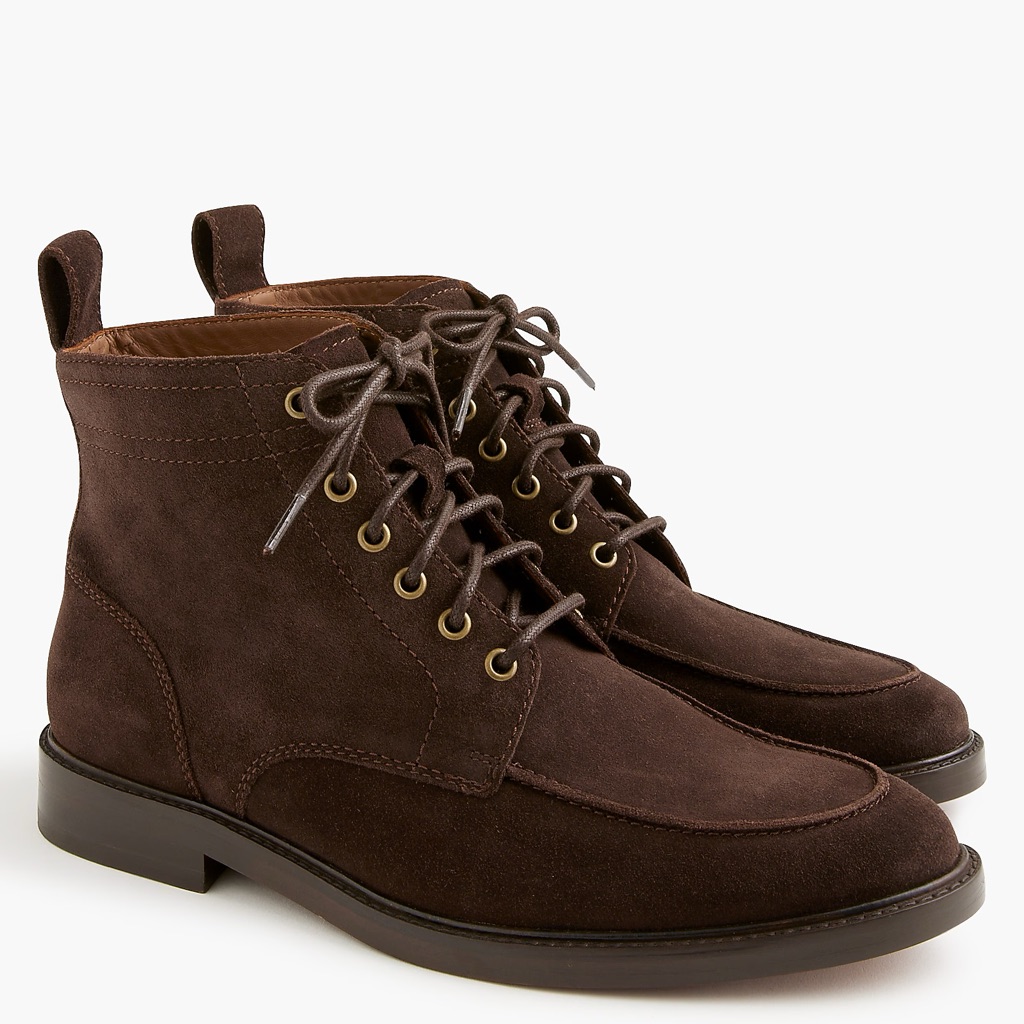 J. Crew Suede Lace Up Boots In Brown Size 8.5 $248 Nwob Cl558